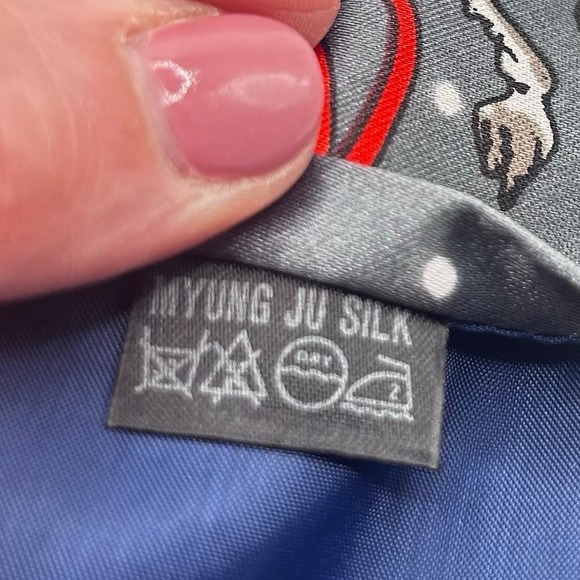 Changill Vintage Myung Ju Silk Christmas Tie 57" x 3.5" Black Santa Reindeer - Picture 4 of 5